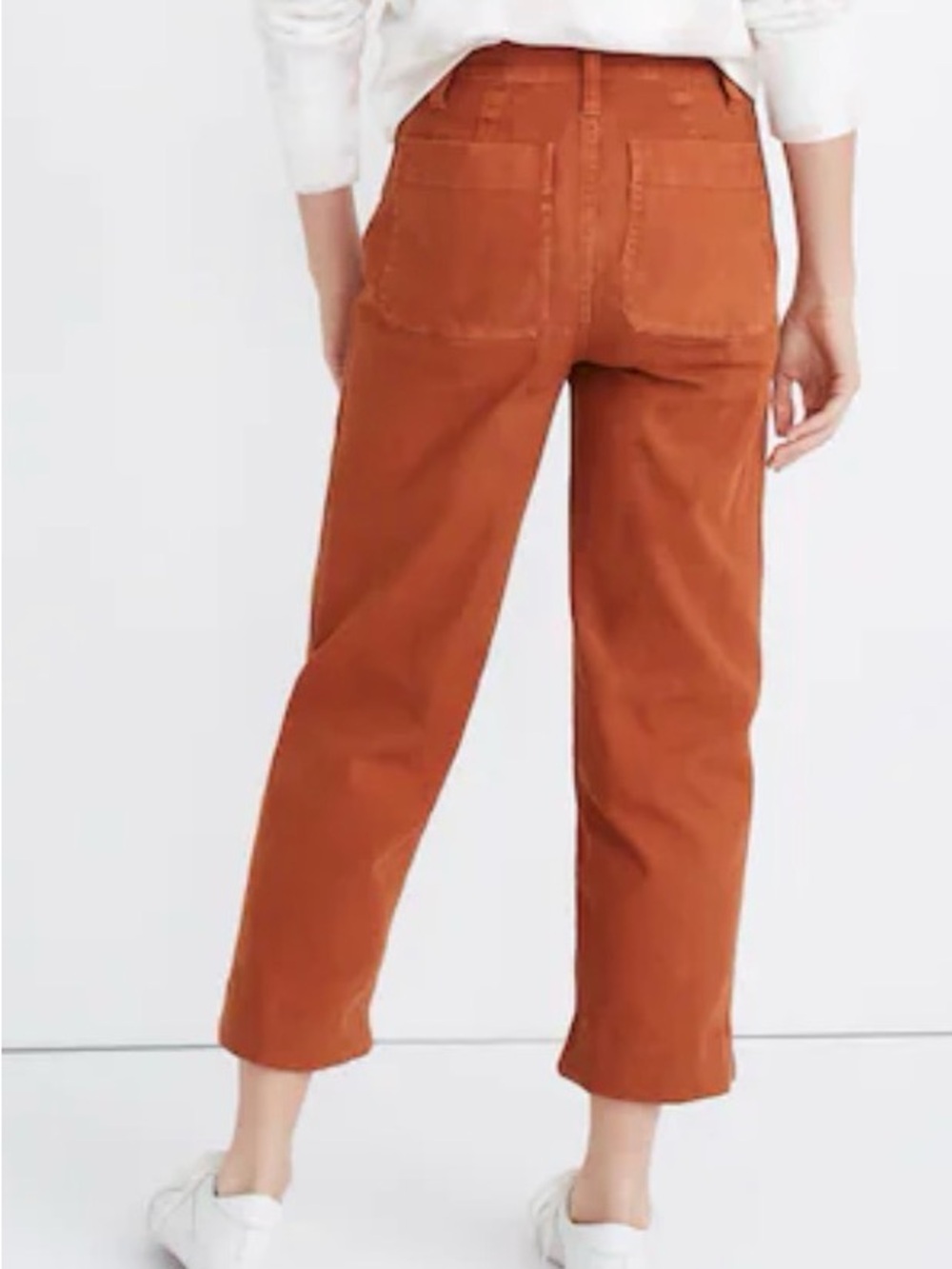 Madewell Emmett Wide Leg Crop Pants Jeans Warm Coffee Workwear Flare